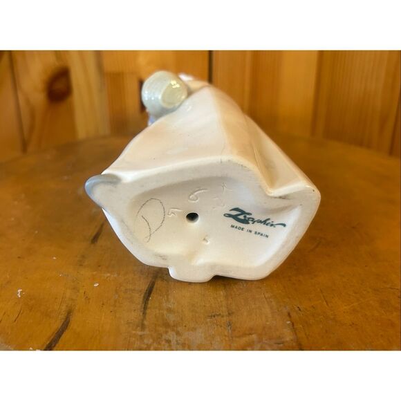 Vintage Lladro Zaphir Porcelain Figurine Girl in Bonnet w/ Flower Basket 10" (55 - Picture 6 of 6